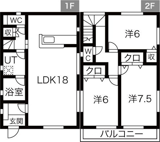 城屋敷借家4の間取り