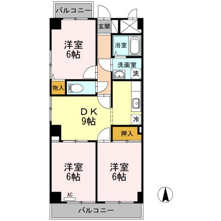 ハイネスモリタの間取り