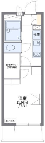レオパレスルシェルブル金岡Ⅱの間取り