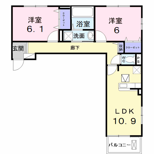 エテルノ泉南馬場の間取り