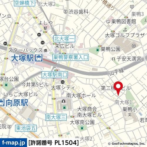スカイコート大塚第２の地図