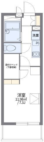 レオパレスヒルサイドフラットの間取り