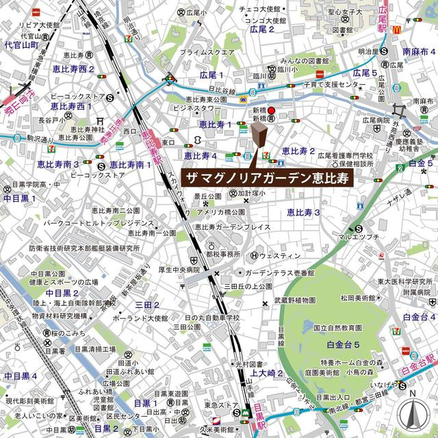 ザ　マグノリアガーデン恵比寿の地図