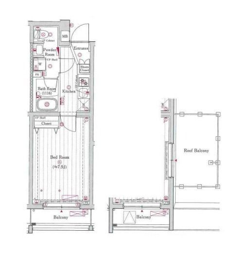 プレール・ドゥーク三軒茶屋の間取り|間取りです。