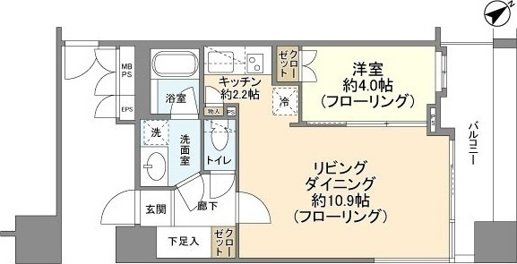 パラッシオ目黒不動前の間取り