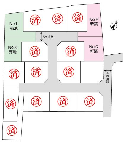 相模原市中央区田名　2棟の区画図|建売2棟！土地売2区画あります♪※限定キャンペーン実施中♪詳細はプレゼント欄かお問い合わせください♪