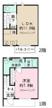 ゼルコバヴィレッジＧ棟の間取り|間取りです。