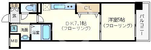 BRAVI南堀江　日吉小学校区の間取り|BRAVI南堀江（ブラービ南堀江）　間取り