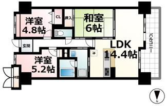 【間取り】 | メゾンドール瀬田･公園都市Ⅰ番館