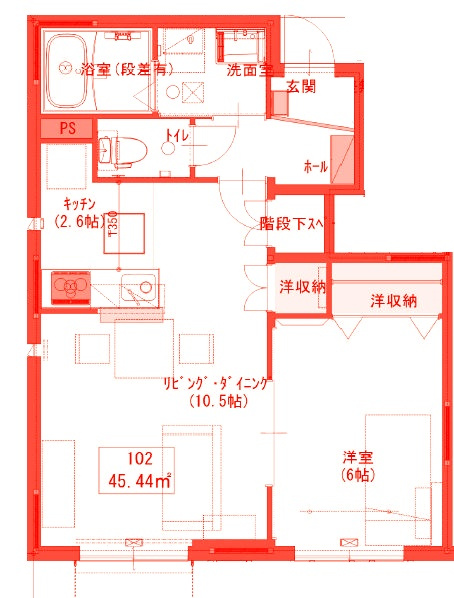 ジュネス和田山Uの間取り