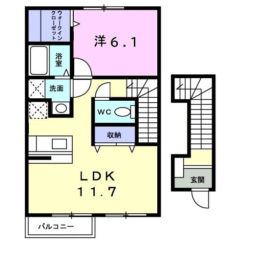 ア・ラ・モードⅡの間取り|間取りです。