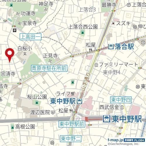 ＥＳ－Ｇｒａｎｄｅ東中野の地図
