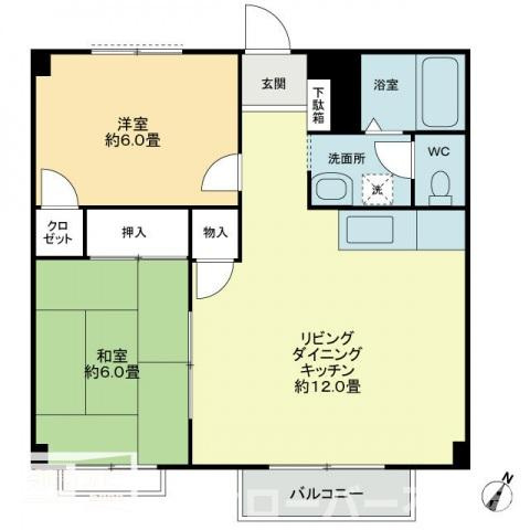 フォブール八幡の間取り|間取図