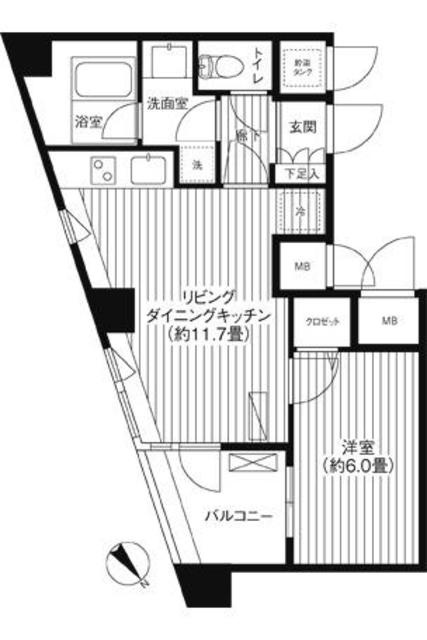 コスモリード新宿余丁町の間取り