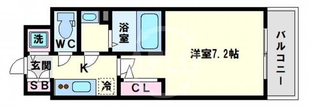 エスリード大阪上本町ブランシュの間取り|エスリード大阪上本町ブランシュ　間取り