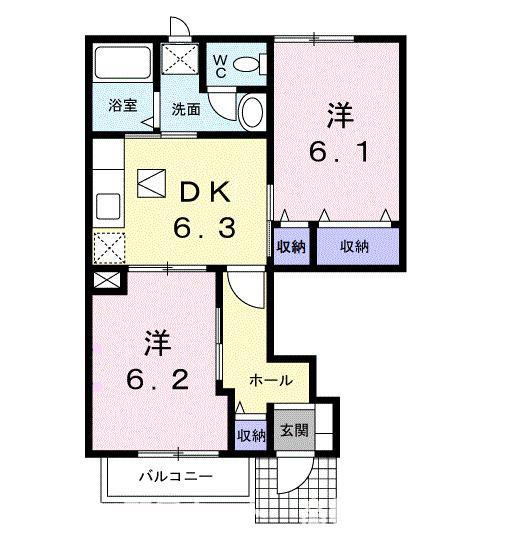 【間取り】 | フローラＡ