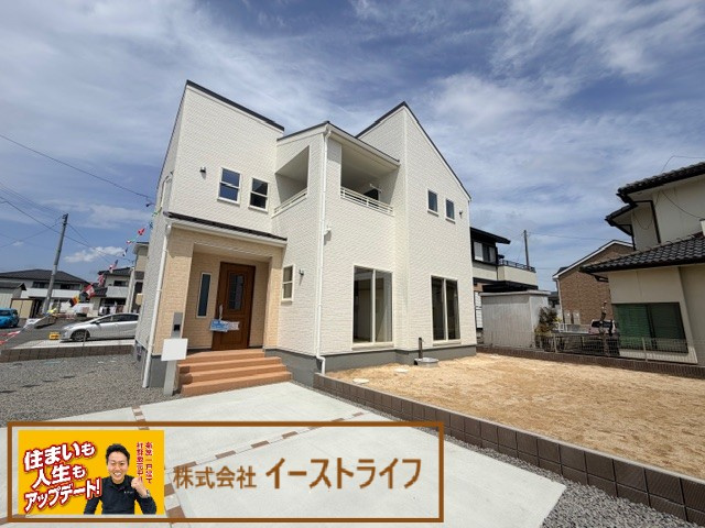 【新築戸建】　いわき市泉滝尻2丁目1期　長期優良住宅　の外観|同社施工写真　2026年10月完成予定！完成モデルご案内できます！お気軽にご連絡ください！（担当：梶田　Tel：080-9052-9009）
