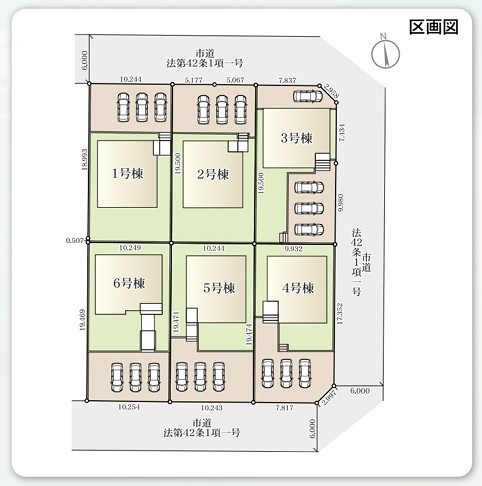 【新築戸建】　いわき市泉滝尻2丁目1期　長期優良住宅　の区画図|区画図です。