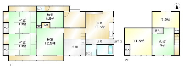 真田町長中古畑付きの間取り