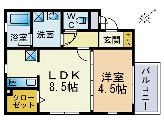 ベルメゾン昭代エスト　高取小学校区の間取り|ベルメゾン昭代エスト