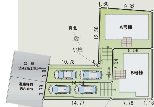 戸塚区名瀬町　新築戸建て　第２の区画図