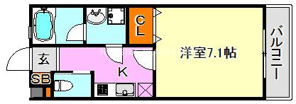 ワコーレヴィアーノ須磨関守町２丁目　須磨駅の賃貸情報の間取り