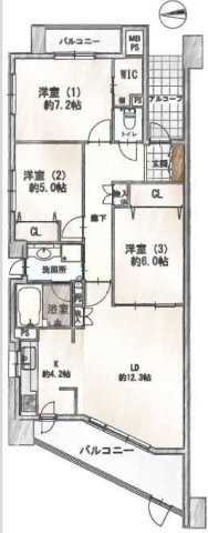 ライオンズステージ横濱グランガレリアの間取り