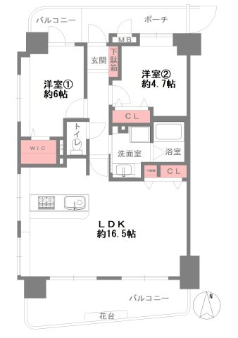 リブコート塚本の間取り