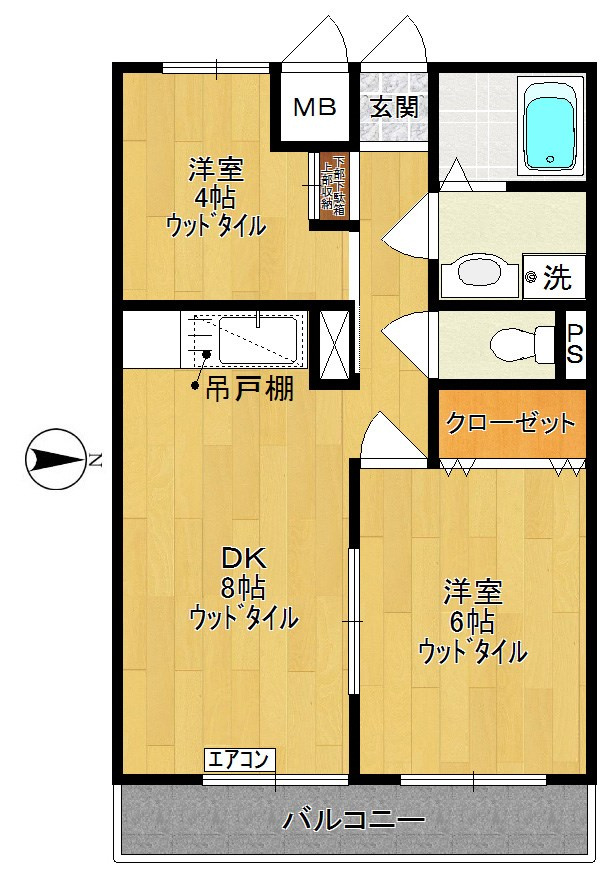 川崎市多摩区東生田１丁目の賃貸マンションの間取り