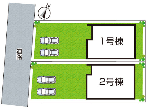 ●御所市東辻　第6期　新築一戸建ての区画図|全2区画