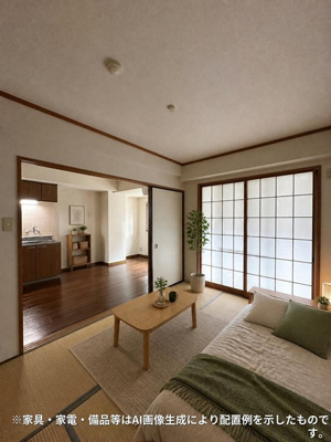 【寝室】 | コンコード川端 | 南東向き和室6帖☆バルコニーに繋がるお部屋です！赤ちゃんのごろごろやハイハイはやっぱり和室がよかったりします♪