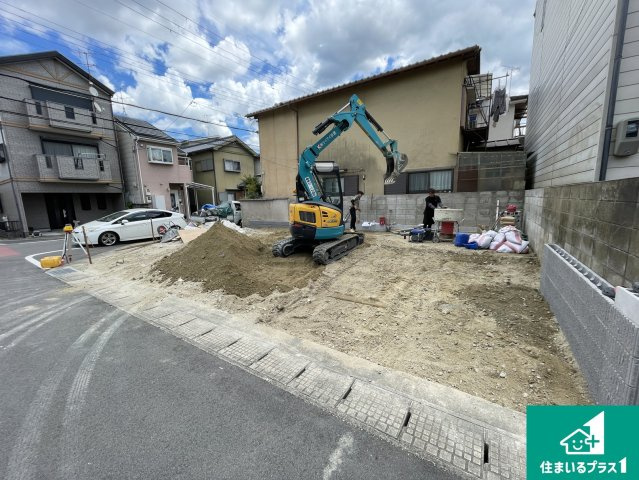 宇治市小倉町蓮池　新築一戸建ての外観|現在の進捗状況です！順調に作業進行中、完成が待ち遠しいです！詳細の間取り等、お気軽にお問い合わせください！