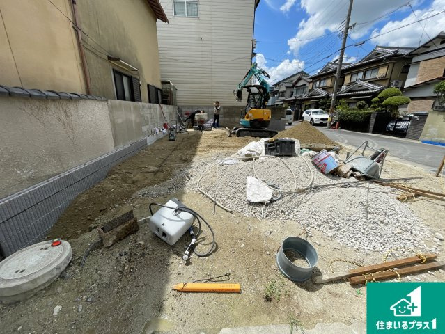 宇治市小倉町蓮池　新築一戸建ての外観|現在の進捗状況です！順調に作業進行中、完成が待ち遠しいです！詳細の間取り等、お気軽にお問い合わせください！