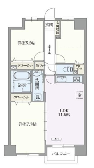 Ｕ　ＣＯＵＲＴ　西新井の間取り|間取りです。