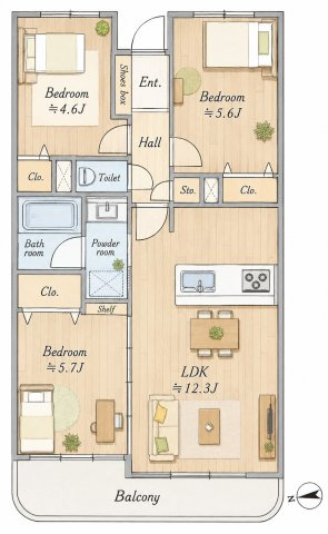ウッディライフお花茶屋の間取り|開放感・収納力・家事動線を兼ね備えた理想の住空間。