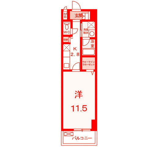 藤沢市湘南台７丁目の賃貸マンションの間取り