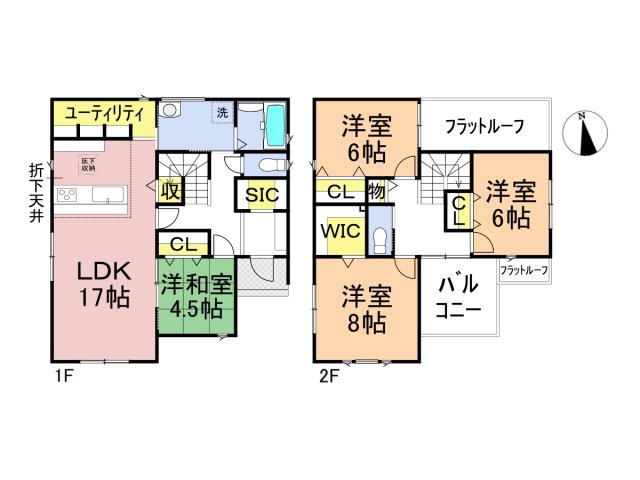 タマタウン　関市東新町3丁目（旭ヶ丘小）　全3区画分譲の間取り|■1号棟　■ヤマダ不動産　株式会社リライフ　
■夢のマイホーム購入をフルサポートします！