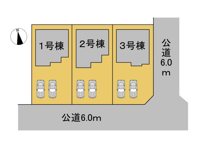 タマタウン　関市東新町3丁目（旭ヶ丘小）　全3区画分譲の区画図|■区画図
■YAMADA電機の　ヤマダ不動産　株式会社リライフ　
いつでもお問合わせ下さい。