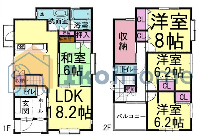 明石市二見町西二見駅前３丁目　中古戸建の間取り
