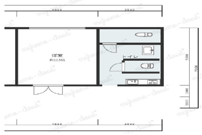 【間取り】 | 杉村ハイツ2階テナント