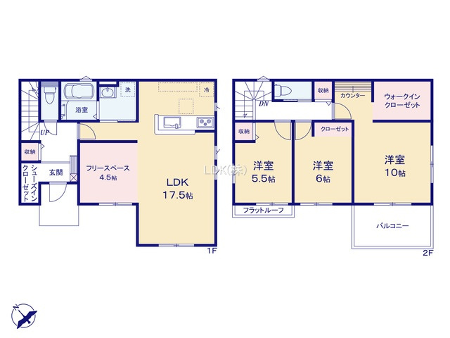 【間取り】 | 新築戸建／ふじみ野市元福岡１丁目（全2棟）