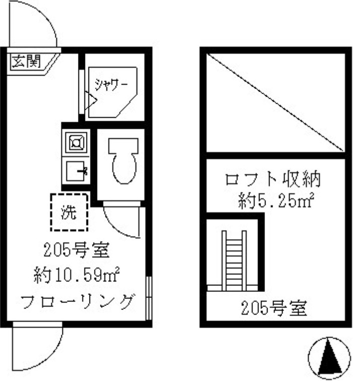 杉並区堀ノ内３丁目のアパートの間取り