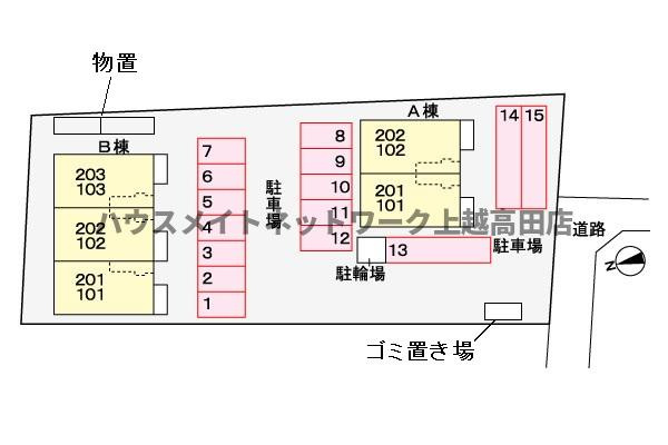 カーサ・アマーレＳＡＩＷＡＩⅠの区画図|配置図