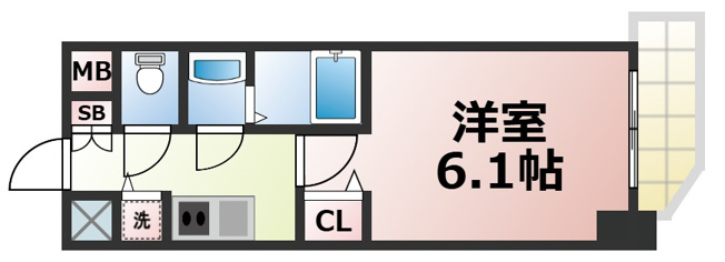 【間取り】 | ファステート玉造駅前ダミュウ　仲介手数料無料