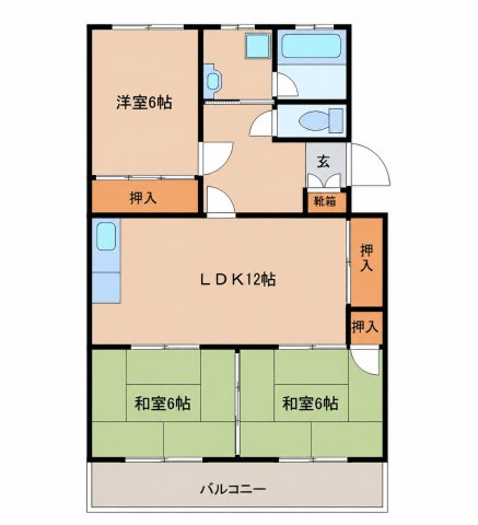 エスペランクレール長門石の間取り