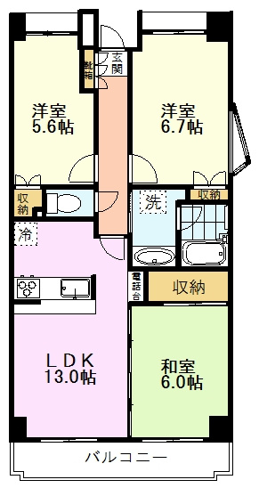 【間取り】 | ラフィネ武蔵野 | 間取り