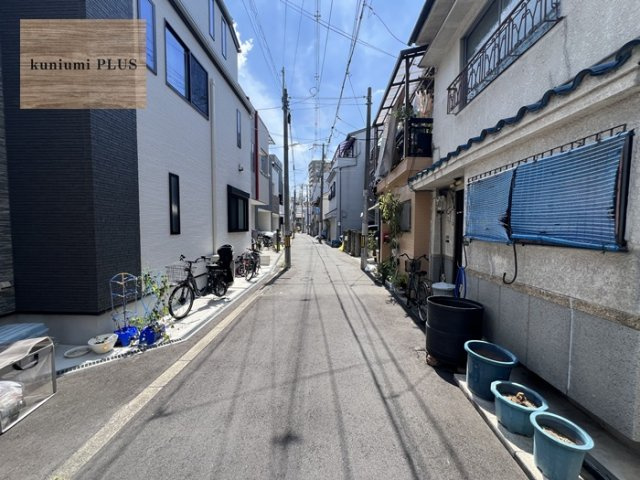 大阪市城東区中浜3丁目の前面道路含む現地写真