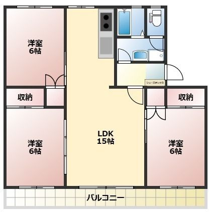 保谷コーポの間取り