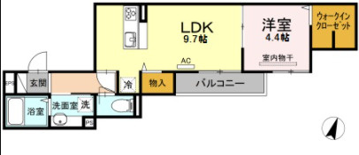 広島市西区草津梅が台のアパートの間取り