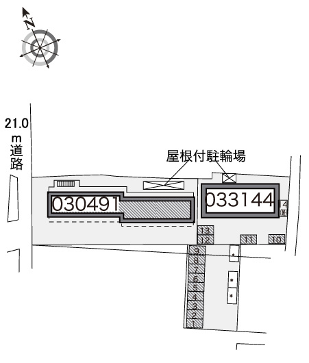 レオパレスアルファヒルズ の区画図